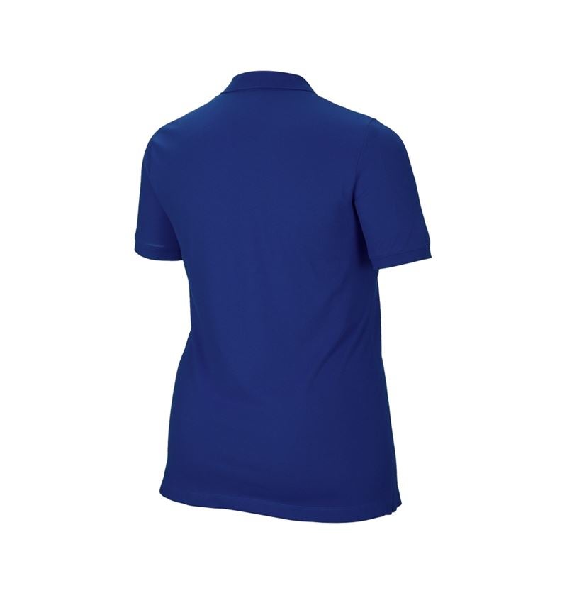 Shirts & Co.: e.s. Piqué-Polo cotton stretch, Damen, plus fit + kornblau 3