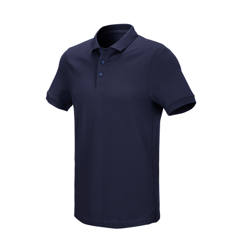 Shirts & Co.: e.s. Piqué-Polo cotton stretch + dunkelblau 2