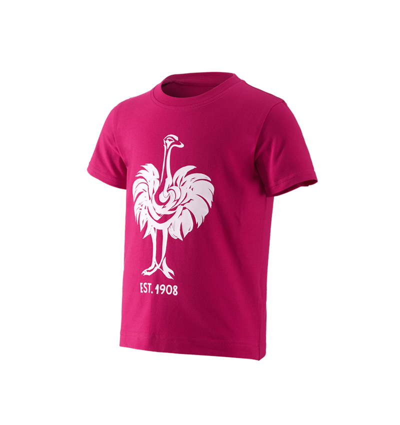 Shirts & Co.: e.s. T-Shirt 1908, Kinder + beere/weiß