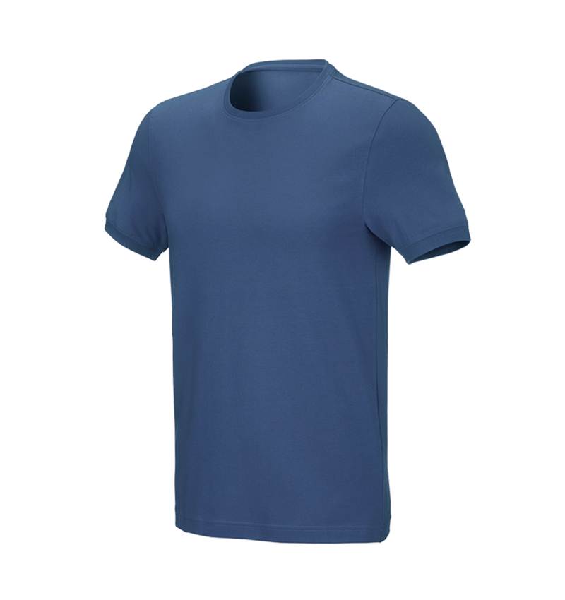 Shirts & Co.: e.s. T-Shirt cotton stretch, slim fit + kobalt 2
