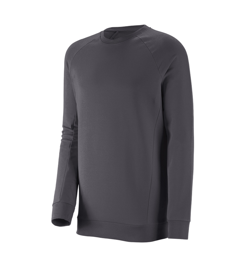 Shirts & Co.: e.s. Sweatshirt cotton stretch, long fit + anthrazit 2
