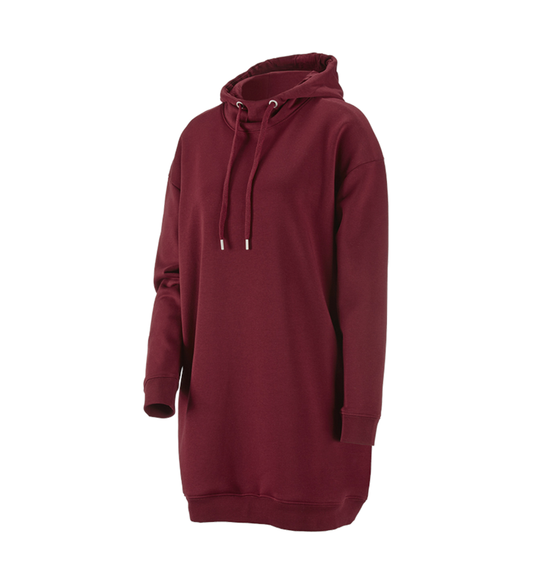 Shirts & Co.: e.s. Oversize Hoody-Sweatshirt poly cotton, Damen + bordeaux 1