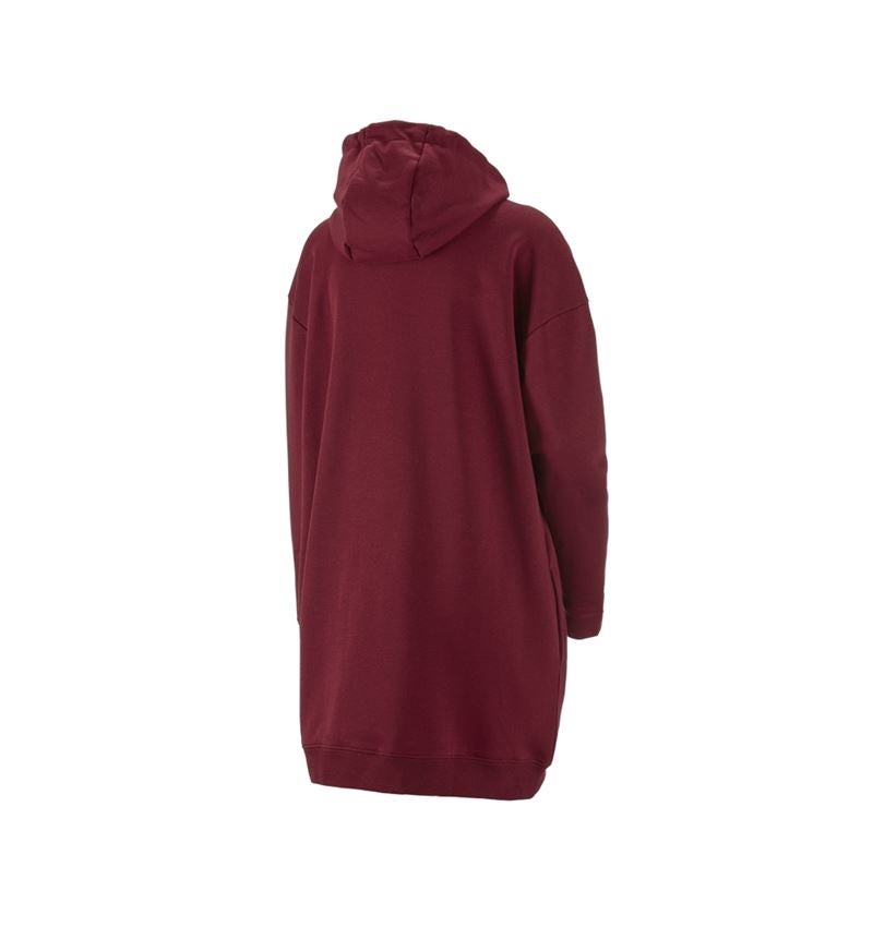 Shirts & Co.: e.s. Oversize Hoody-Sweatshirt poly cotton, Damen + bordeaux 2