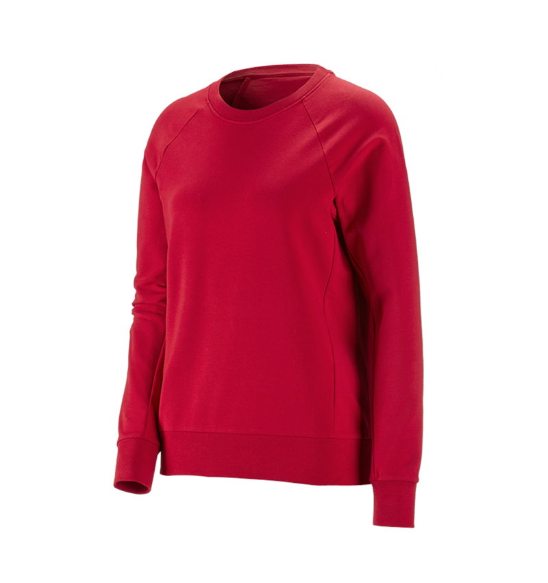 Shirts & Co.: e.s. Sweatshirt cotton stretch, Damen + feuerrot
