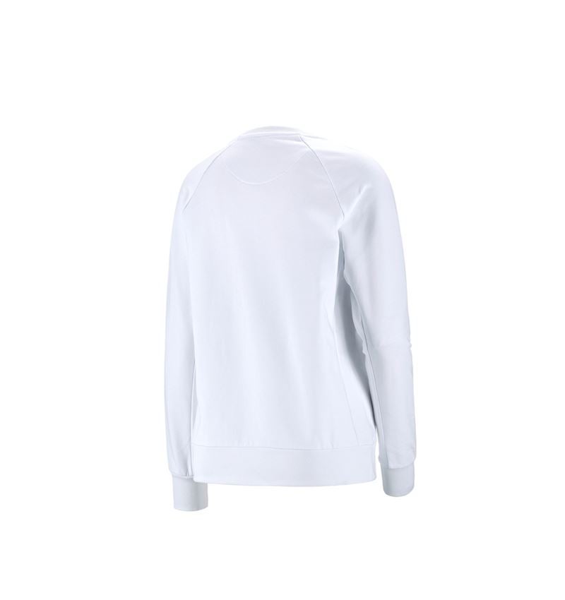 Shirts & Co.: e.s. Sweatshirt cotton stretch, Damen + weiß 3
