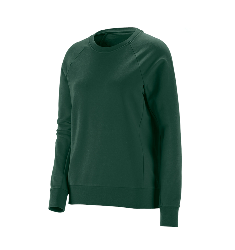 Shirts & Co.: e.s. Sweatshirt cotton stretch, Damen + grün