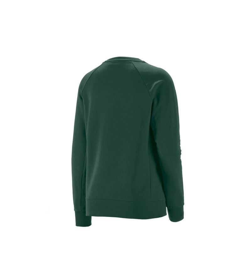 Shirts & Co.: e.s. Sweatshirt cotton stretch, Damen + grün 1