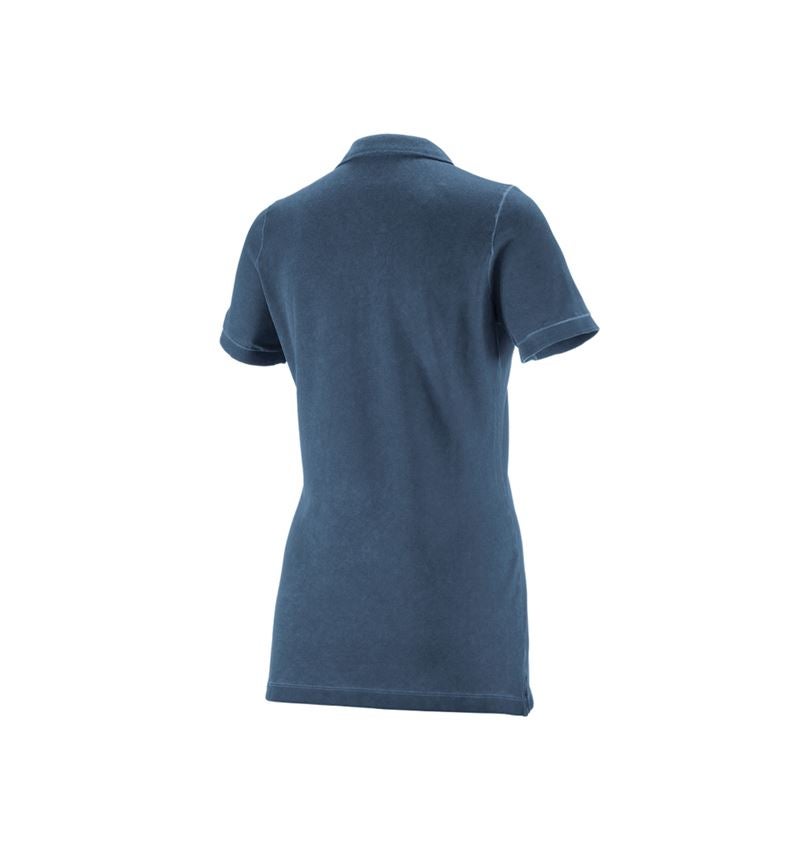 Shirts & Co.: e.s. Polo-Shirt vintage cotton stretch, Damen + antikblau vintage 2