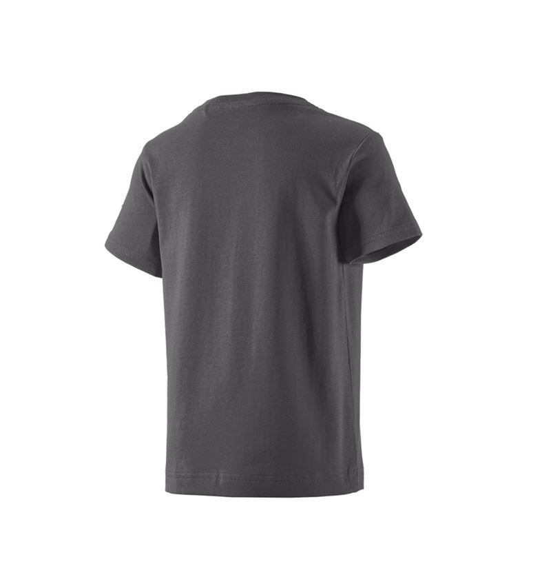 Shirts & Co.: e.s. T-Shirt cotton stretch, Kinder + anthrazit 4