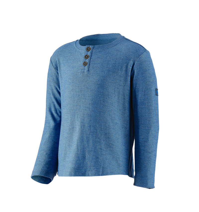 Shirts & Co.: Longsleeve e.s.vintage, Kinder + arktikblau melange 2