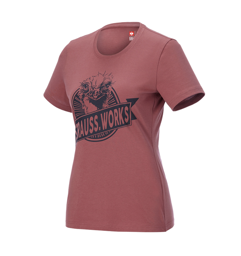 Shirts & Co.: T-Shirt e.s.iconic works, Damen + oxidrot 3