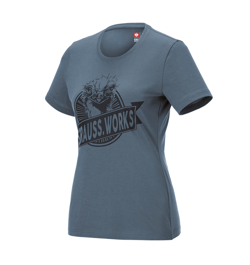 Shirts & Co.: T-Shirt e.s.iconic works, Damen + oxidblau 2