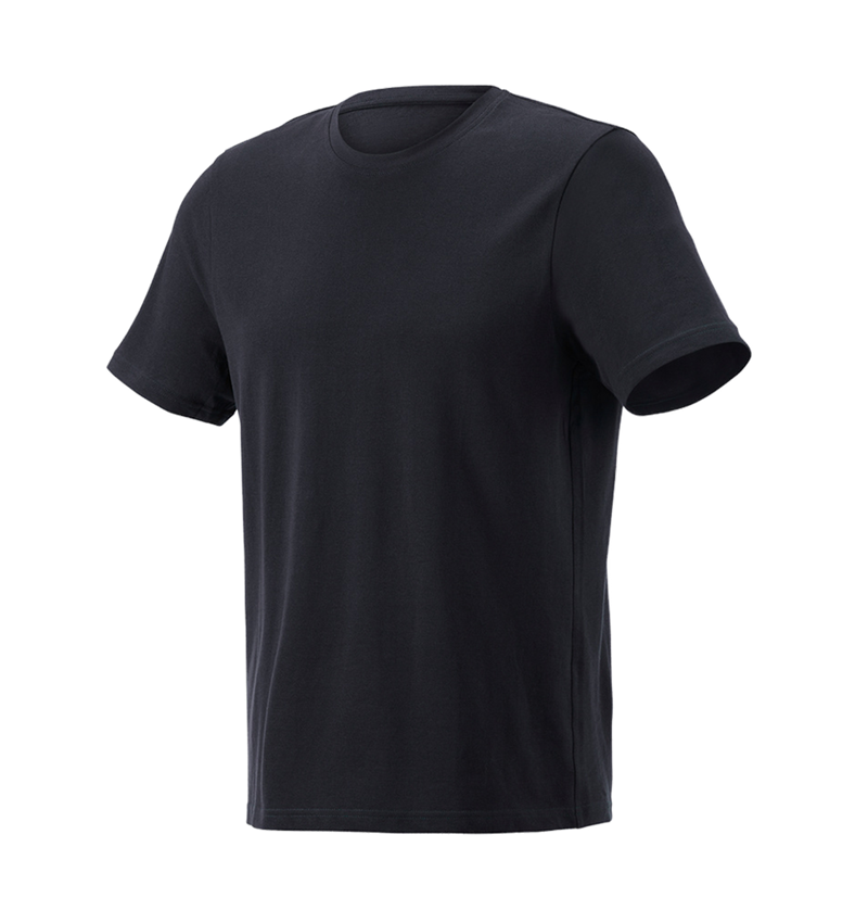 Shirts & Co.: e.s. Piqué-T-Shirt cotton light + schwarz 5