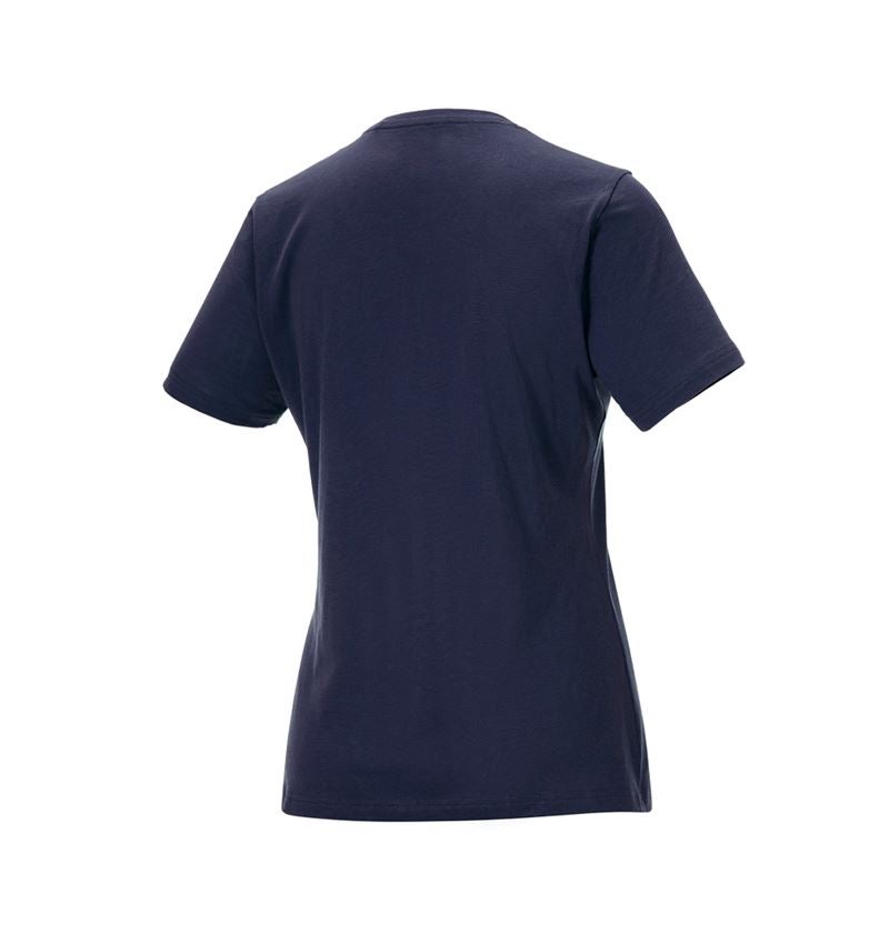 Shirts & Co.: e.s. T-Shirt cotton light, Damen + dunkelblau 5