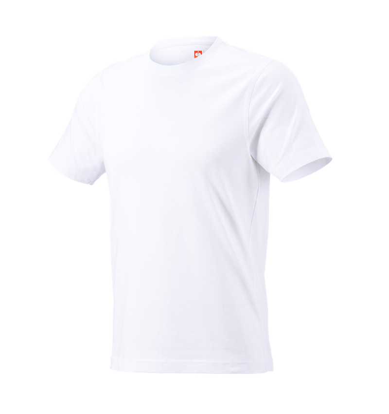 Shirts & Co.: e.s. T-Shirt cotton, slim fit + weiß 2