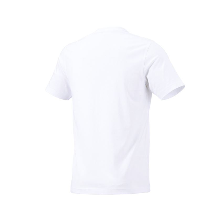 Shirts & Co.: e.s. T-Shirt cotton, slim fit + weiß 3
