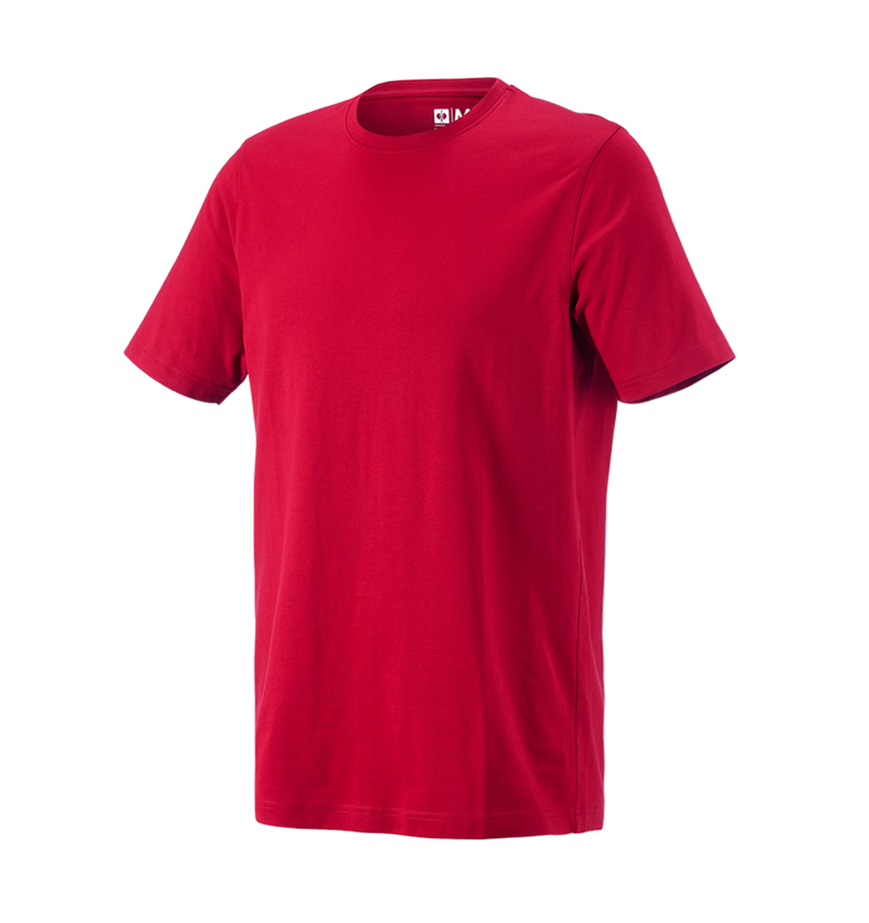 Shirts & Co.: e.s. T-Shirt cotton, long fit + feuerrot 4