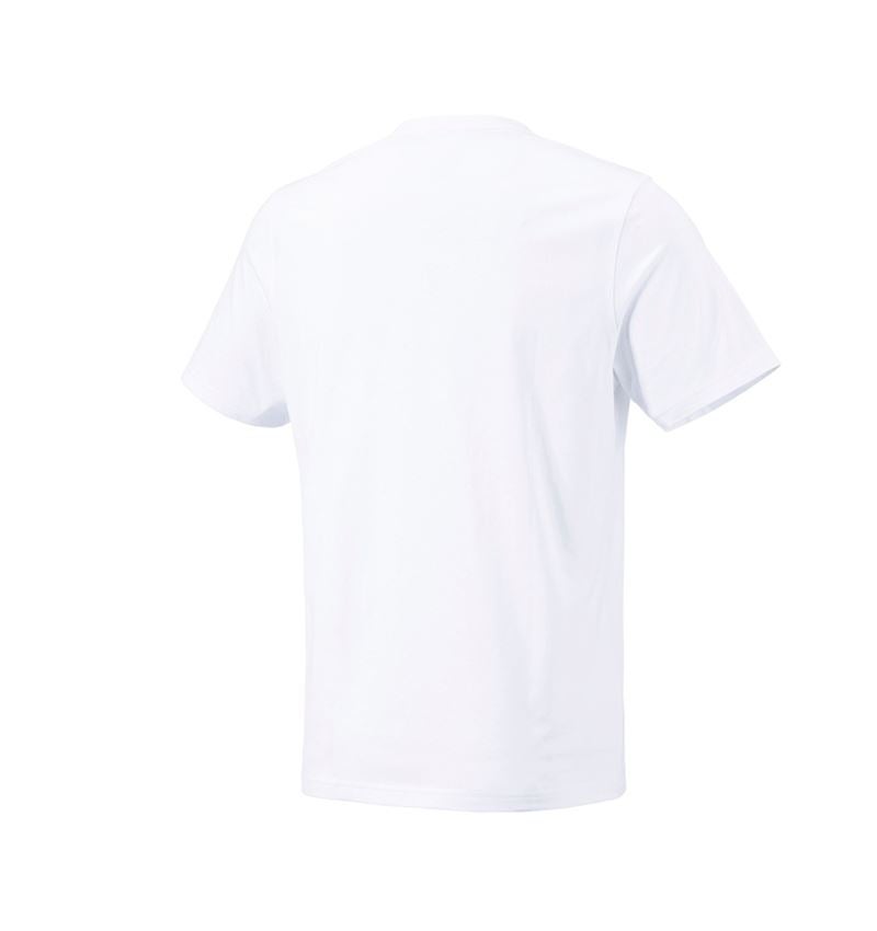 Shirts & Co.: e.s. T-Shirt cotton V-Neck + weiß 2