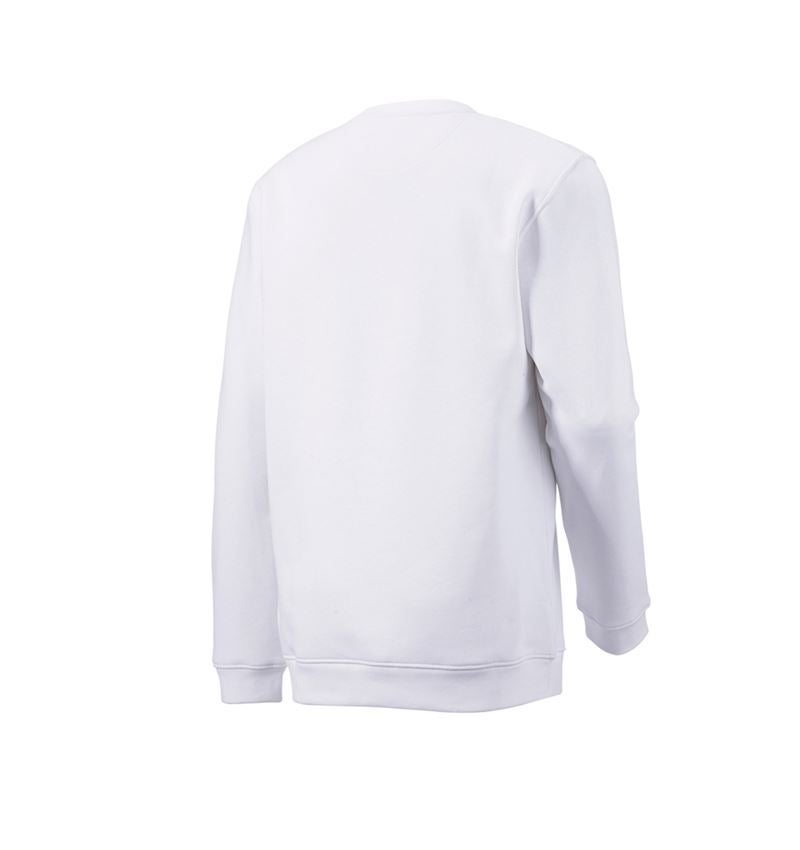 Shirts & Co.: e.s. Sweatshirt poly cotton, long fit + weiß 4