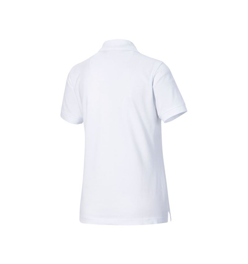 Shirts & Co.: Pique-Polo e.s.industry, Damen + weiß 2
