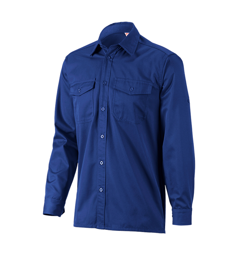 Shirts & Co.: Arbeitshemd e.s.classic, langarm + kornblau