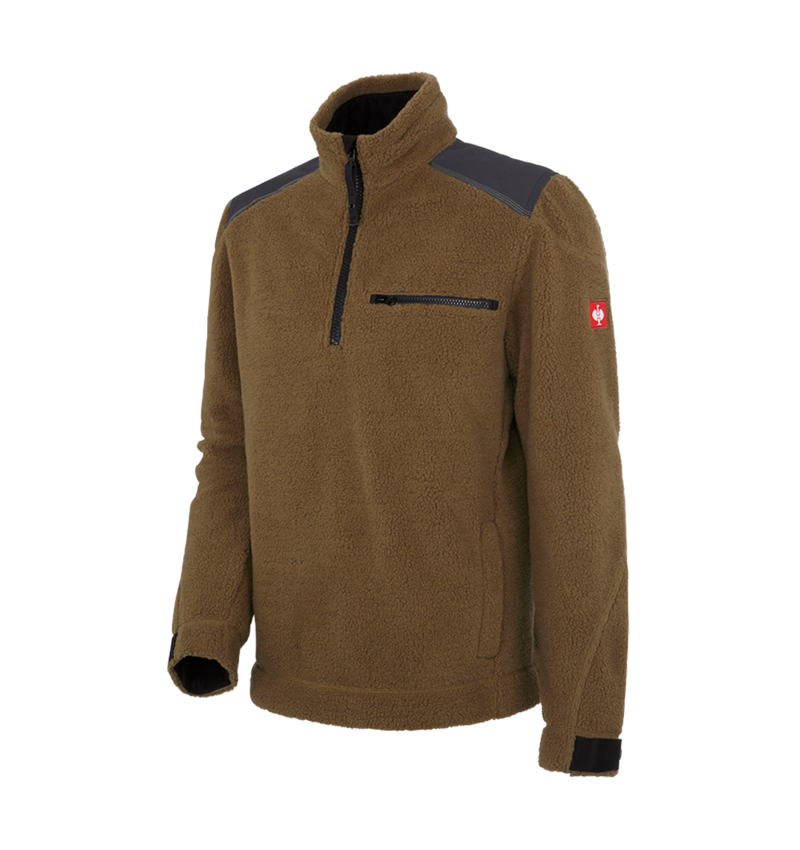 Shirts & Co.: Faserpelz Troyer e.s.roughtough + walnuss 2