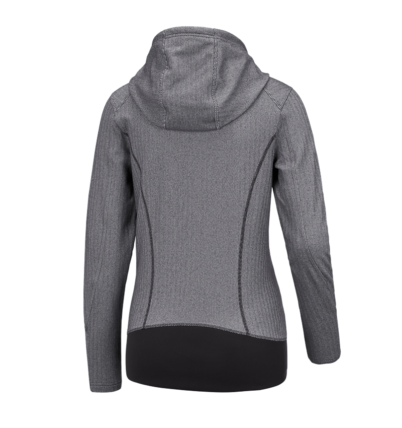 Themen: e.s. Funktions Kapuzenjacke herringbone, Damen + schwarz 1