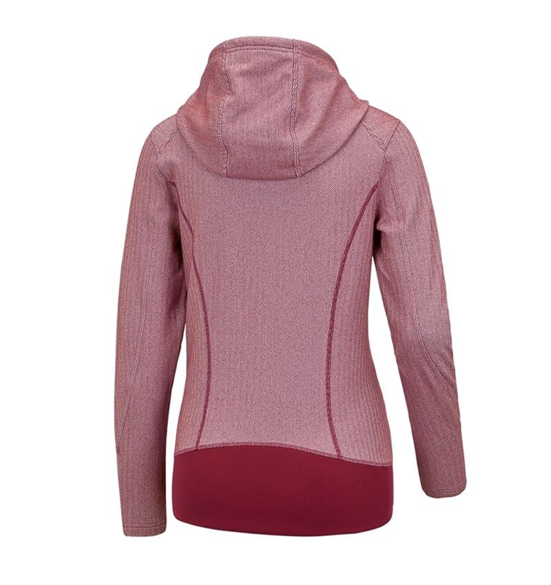Themen: e.s. Funktions Kapuzenjacke herringbone, Damen + rubin 7