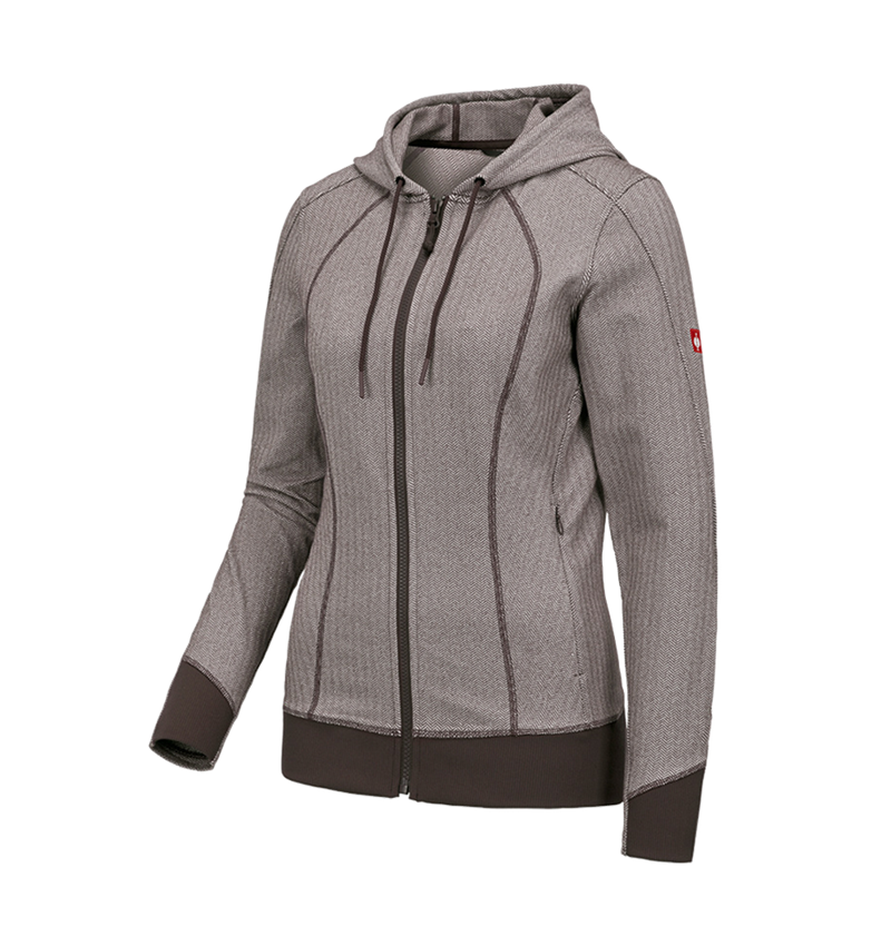 Themen: e.s. Funktions Kapuzenjacke herringbone, Damen + kastanie 4