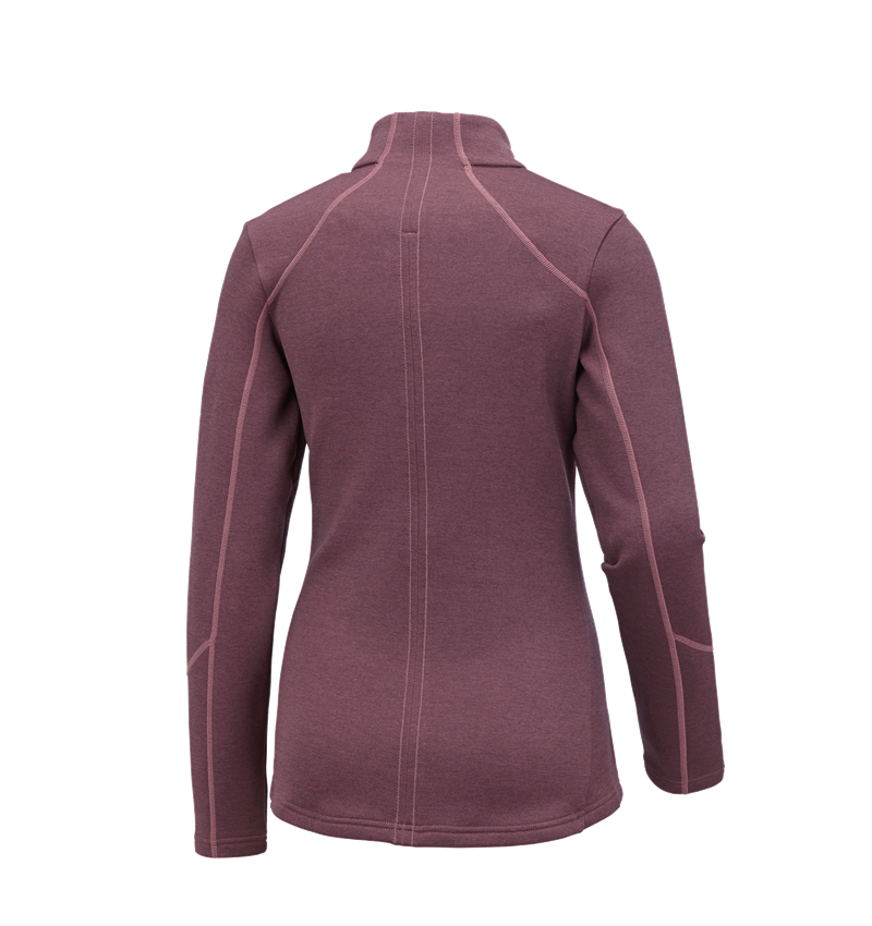 Jacken: e.s. Funktions Sweatjacke melange, Damen + altrosa melange 1