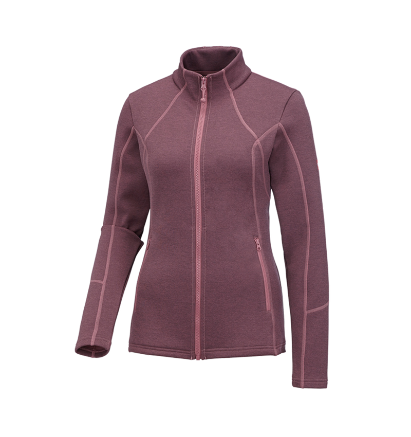 Jacken: e.s. Funktions Sweatjacke melange, Damen + altrosa melange