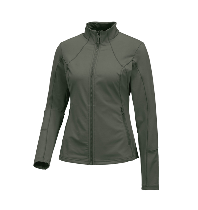 Shirts & Co.: e.s. Funktions Sweatjacke solid, Damen + thymian 1