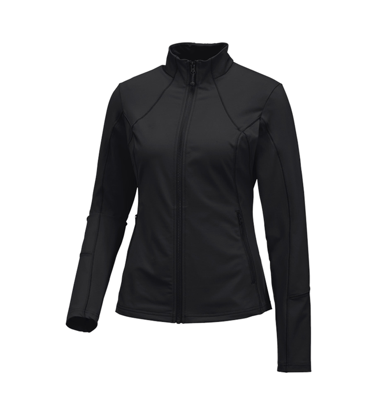 Themen: e.s. Funktions Sweatjacke solid, Damen + schwarz 1