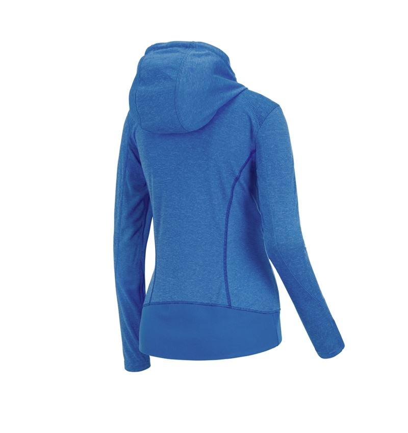 Shirts & Co.: e.s. Funktions Kapuzenjacke stripe, Damen + enzianblau 2
