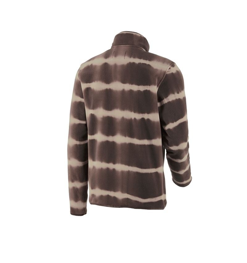 Shirts & Co.: Fleece Troyer tie-dye e.s.motion ten + kastanie/pekanbraun 4