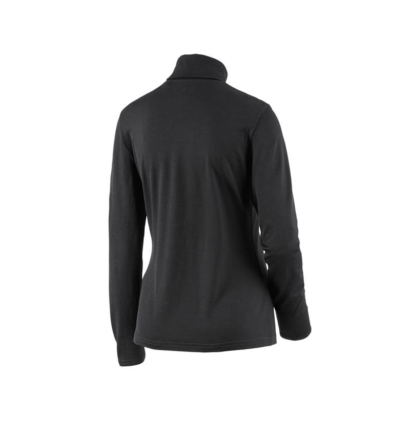 Shirts & Co.: Rollkragenshirt Merino e.s.trail, Damen + schwarz 4
