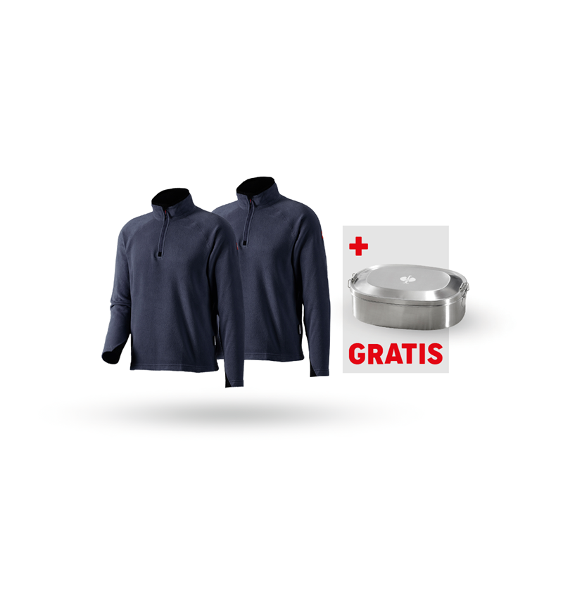 Bekleidung: SET: 2x Microfleece Troyer dryplexx® micro + dunkelblau