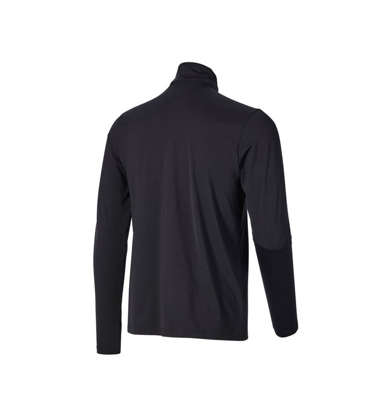 Shirts & Co.: Funktions Troyer-Longsleeve UV e.s.trail + schwarz 3