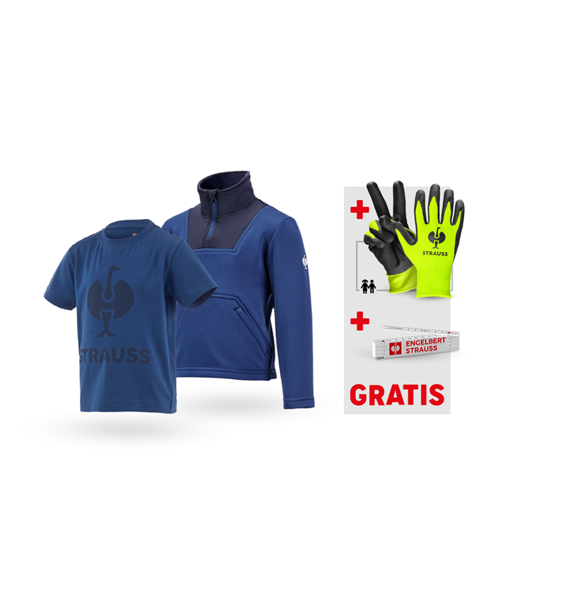 Shirts & Co.: SET: Funktionstroyer + T-Shirt e.s.concrete,Kinder + alkaliblau