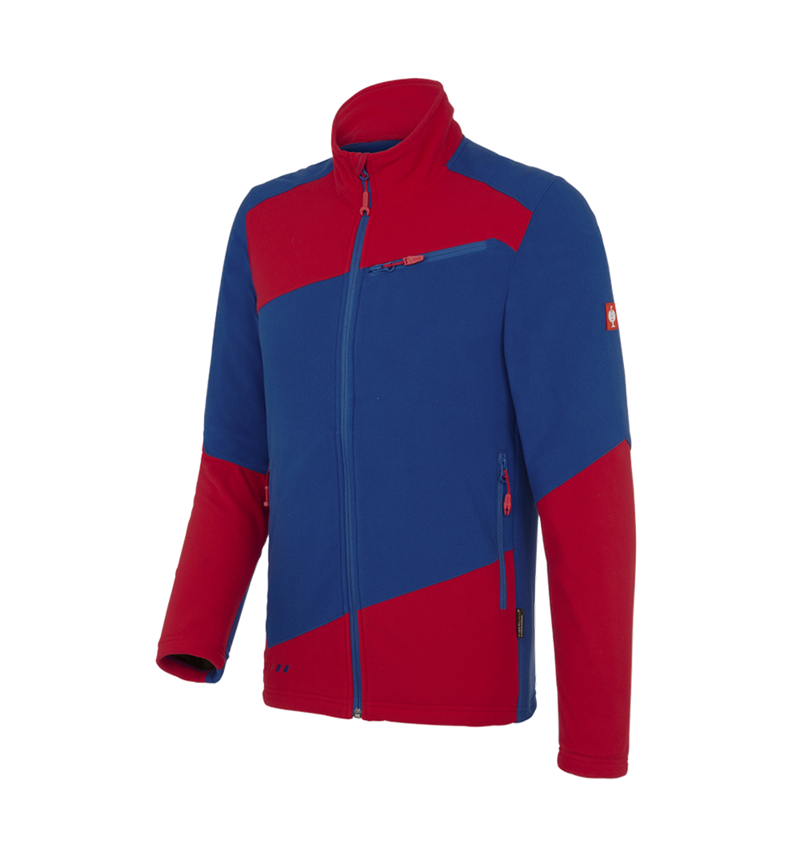 Jacken: Fleece Jacke e.s.motion 2020 + kornblau/feuerrot
