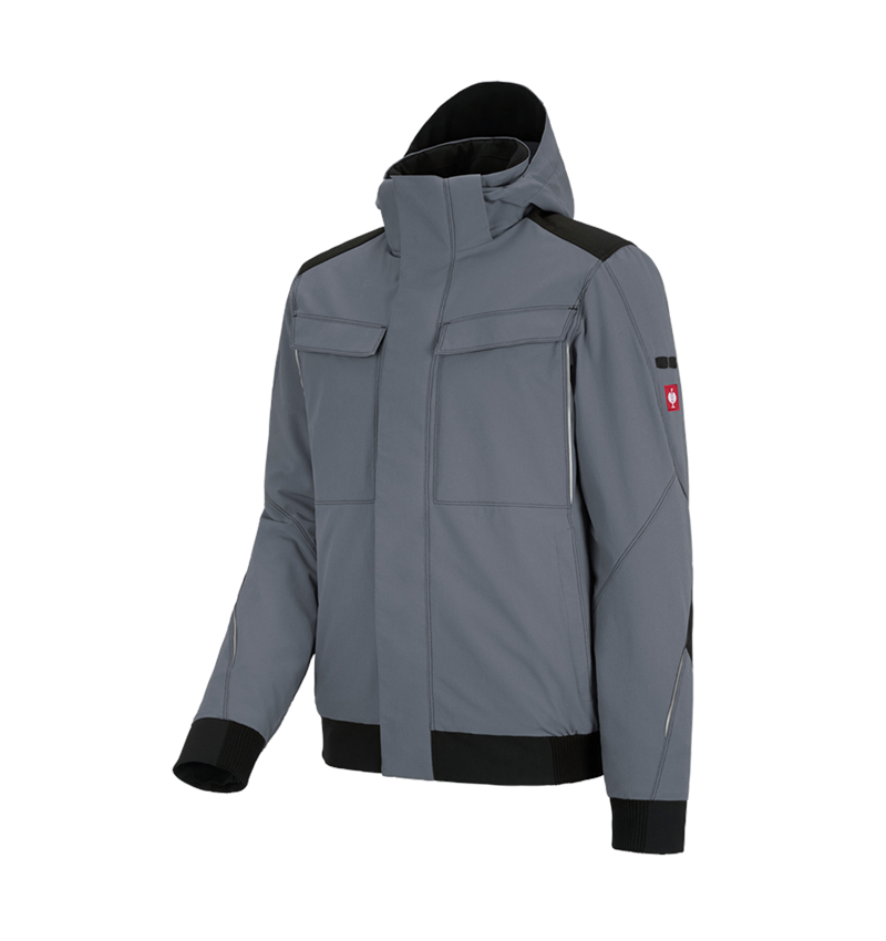 Jacken: Winter Funktions Jacke e.s.dynashield + zement/schwarz 2
