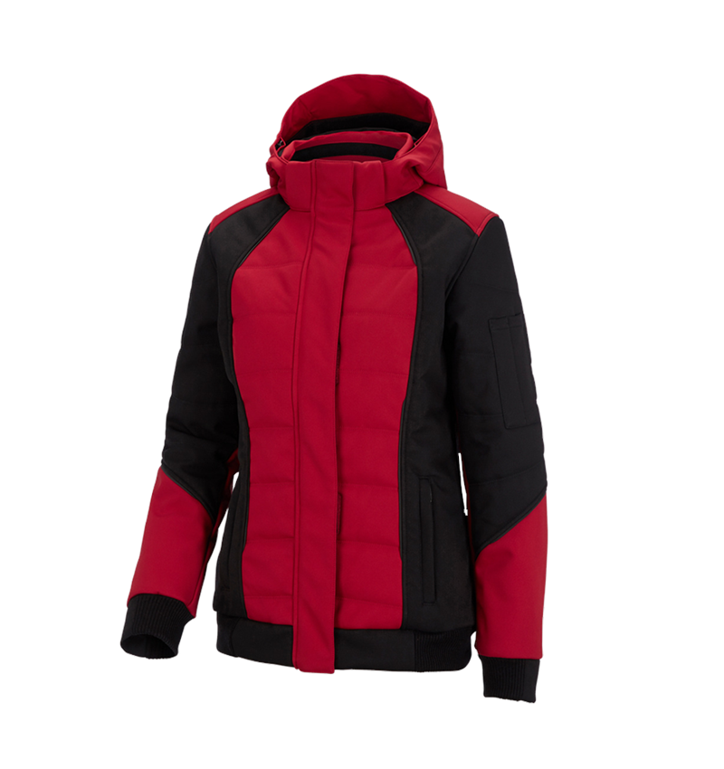 Themen: Winter Softshelljacke e.s.vision, Damen + rot/schwarz 2