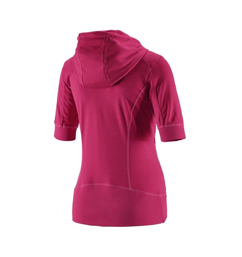 Jacken: e.s. Funktions Kapuzenjacke stripe 3/4 Arm, Damen + beere 2