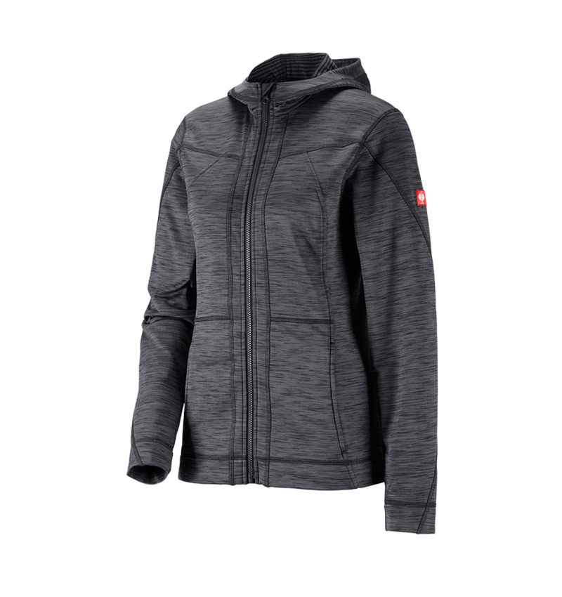 Kälte: Kapuzenjacke isocell e.s.dynashield, Damen + graphit melange 2