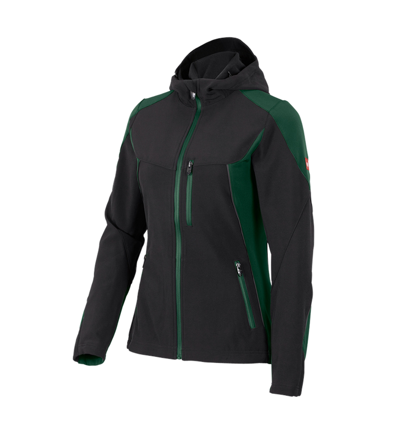 Jacken: Softshelljacke e.s.vision, Damen + schwarz/grün 2