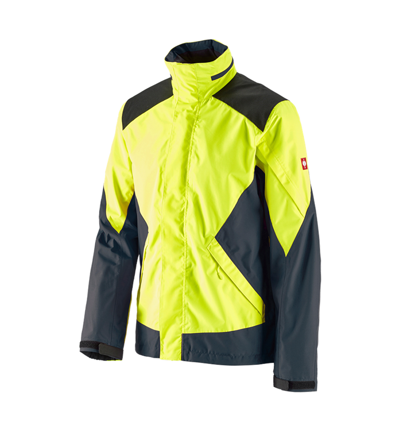 Jacken: e.s. Forst-Regenjacke + warngelb/kosmosblau 2