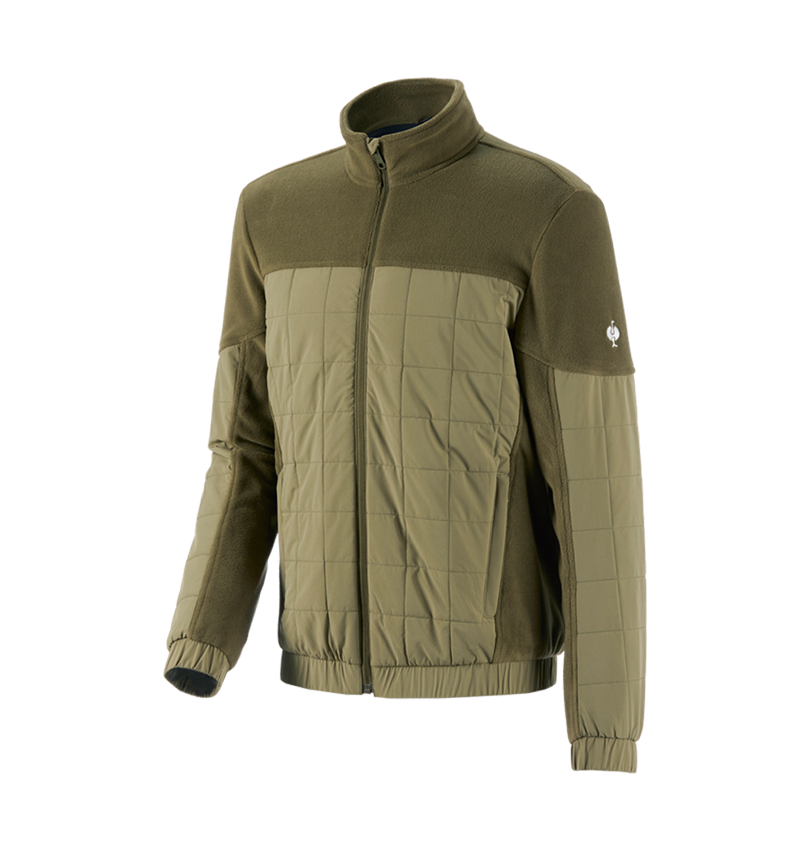Themen: Hybrid Fleecejacke e.s.concrete + schlammgrün/stipagrün 2