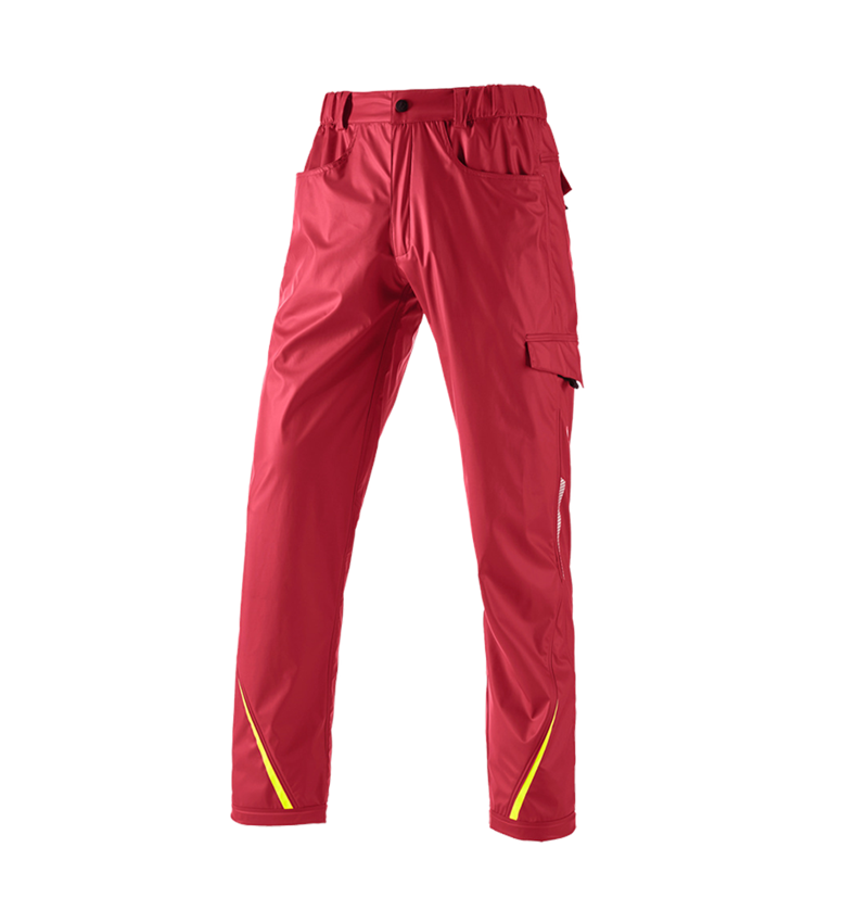 Hosen: Regenbundhose e.s.motion 2020 superflex + feuerrot/warngelb 2