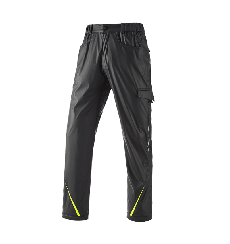 Hosen: Regenbundhose e.s.motion 2020 superflex + schwarz/warngelb/warnorange 2