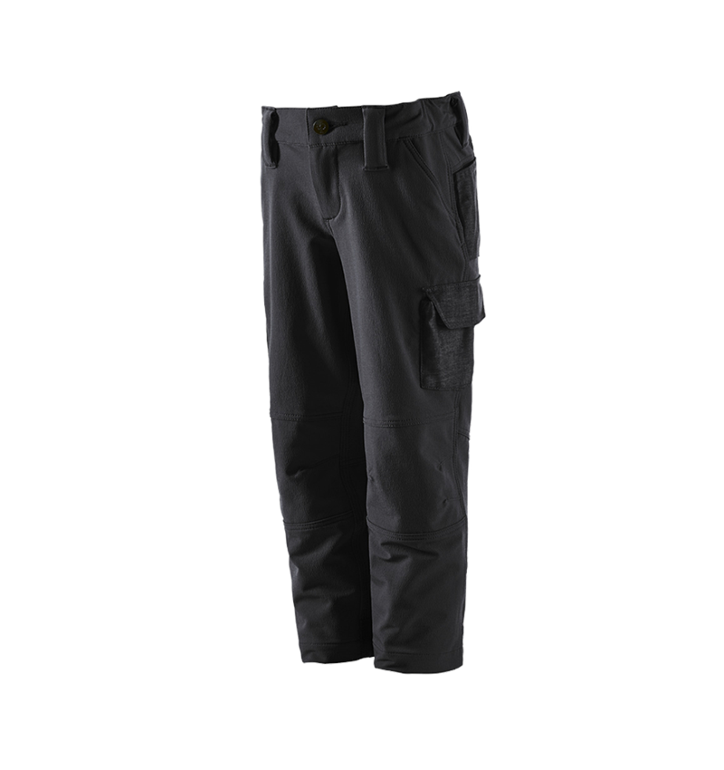 Hosen: Funktions Cargohose e.s.dynashield solid,Kinder + schwarz 2